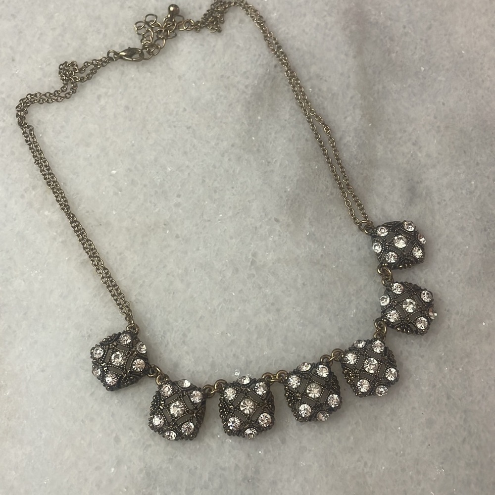 Necklace Stunning Statement Square Simulated Diam… - image 7